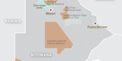 মানচিত্র এর maun Botswana